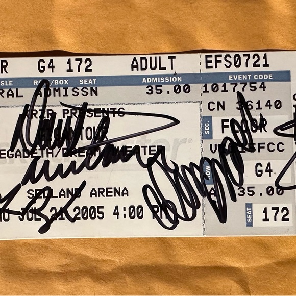 Megadeth Signed Concert Ticket - Picture 2 of 4